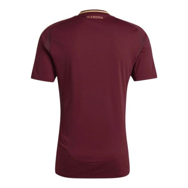 AS Roma red soccer jersey back view.