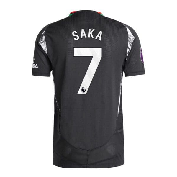 Arsenal Saka jersey, number 7, back view.