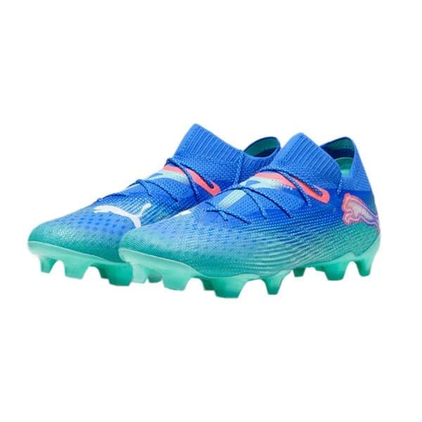 Blue and green Puma football boots.