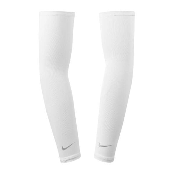 Nike Dri-Fit UV Sleeves (White/Silver)