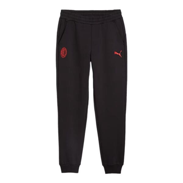 Black Puma AC Milan sweatpants.