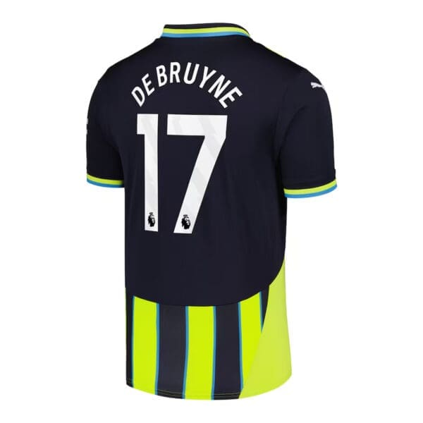 Manchester City jersey with De Bruyne 17.