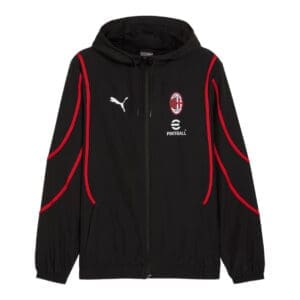 Black AC Milan Puma football jacket.