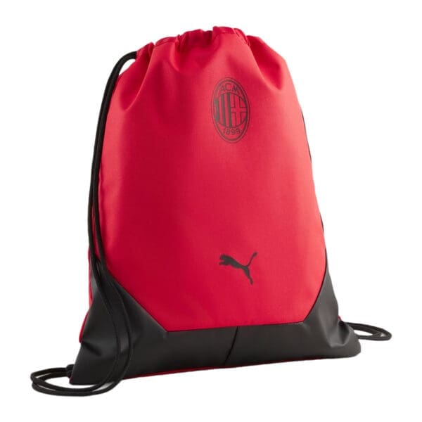 Red and black AC Milan drawstring bag.