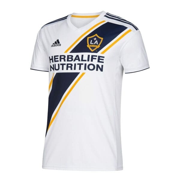 LA Galaxy soccer jersey, white, Adidas, Herbalife.