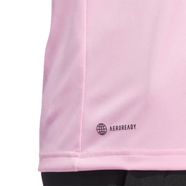 Pink Adidas Aeroready shirt bottom