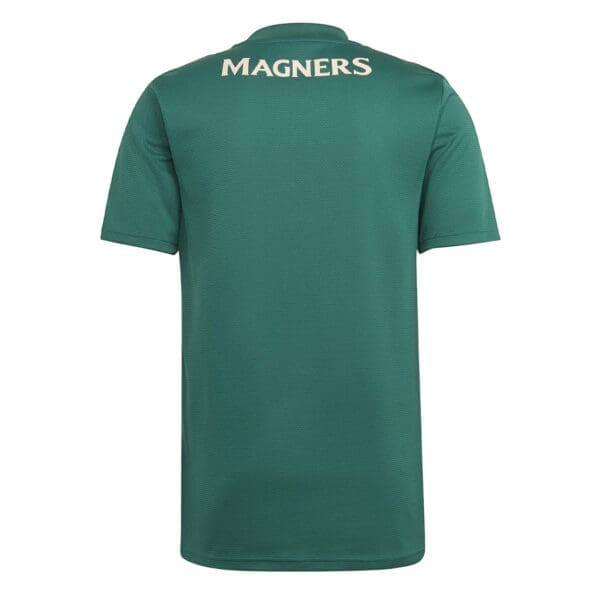 Green soccer jersey with Magners logo.