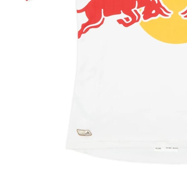 White Red Bull soccer jersey with Adidas logo.