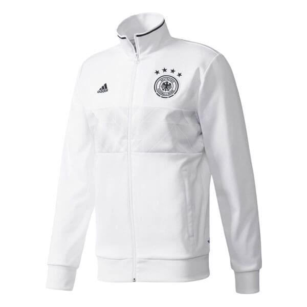 White Adidas Germany soccer jacket.