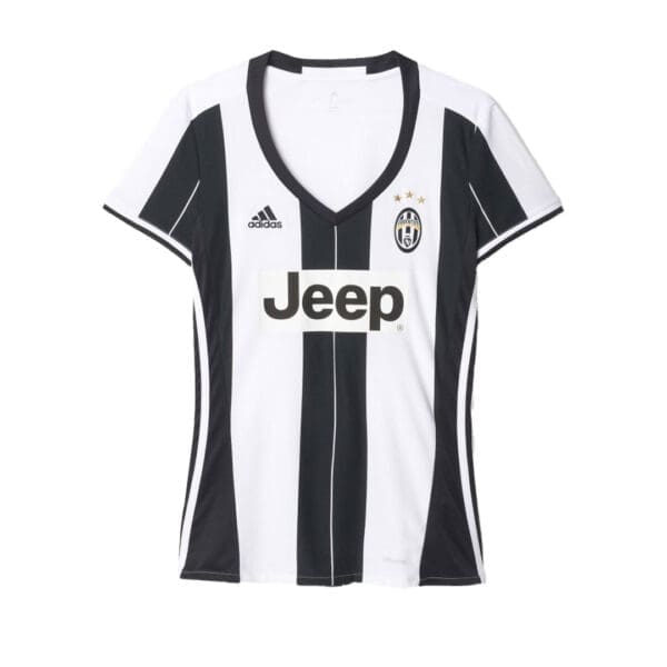 Juventus Adidas soccer jersey with Jeep sponsor.