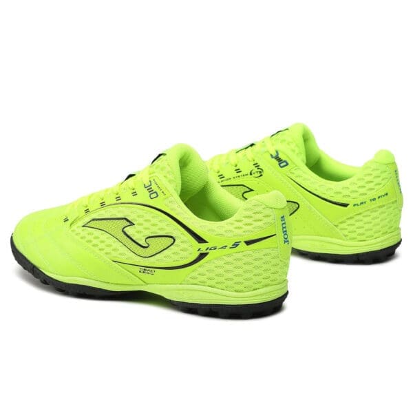 Neon green Joma Liga 5 soccer shoes.