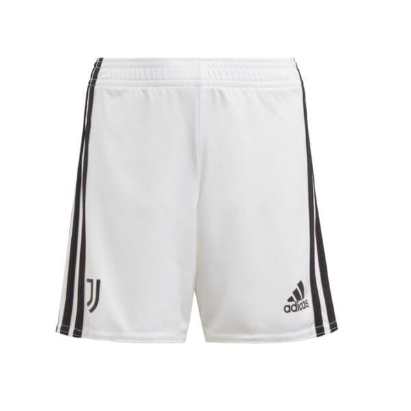 White adidas Juventus soccer shorts.