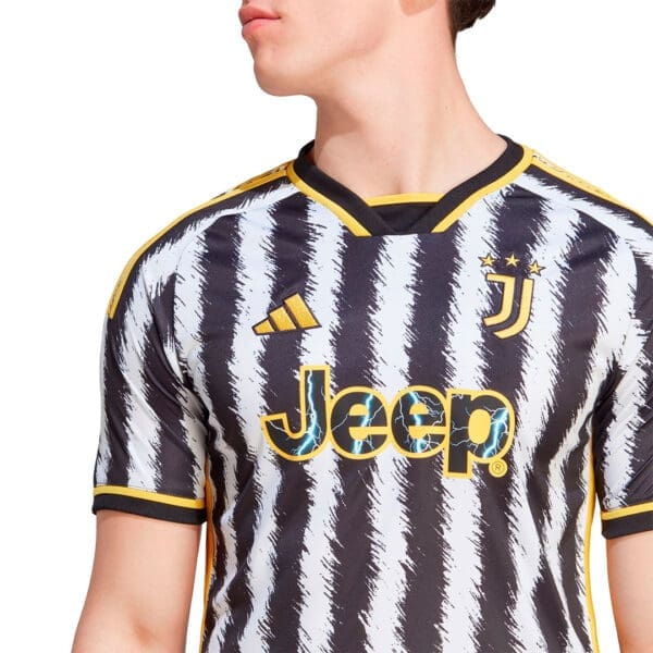 Juventus soccer jersey with Jeep logo.