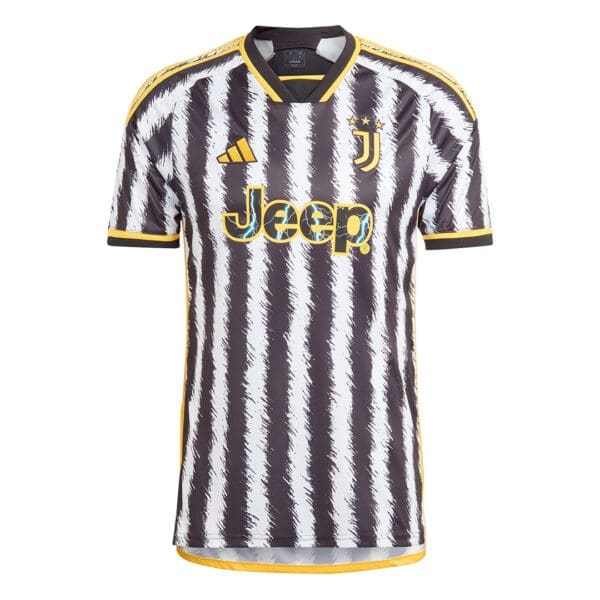 Juventus soccer jersey with Jeep logo.