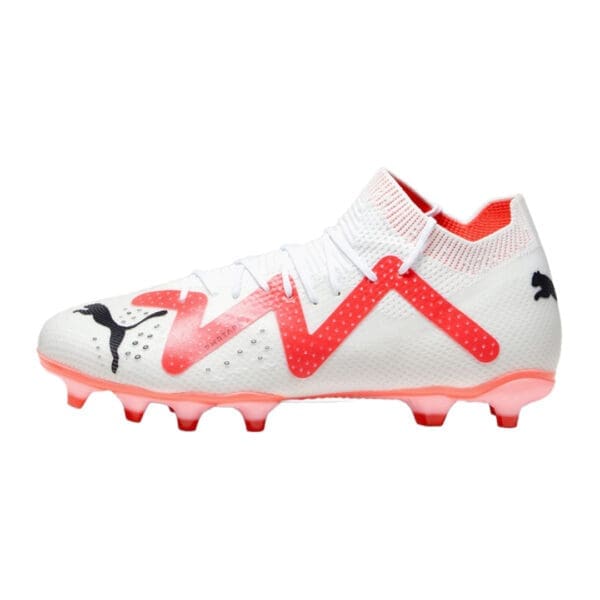 White and red Puma football boots.