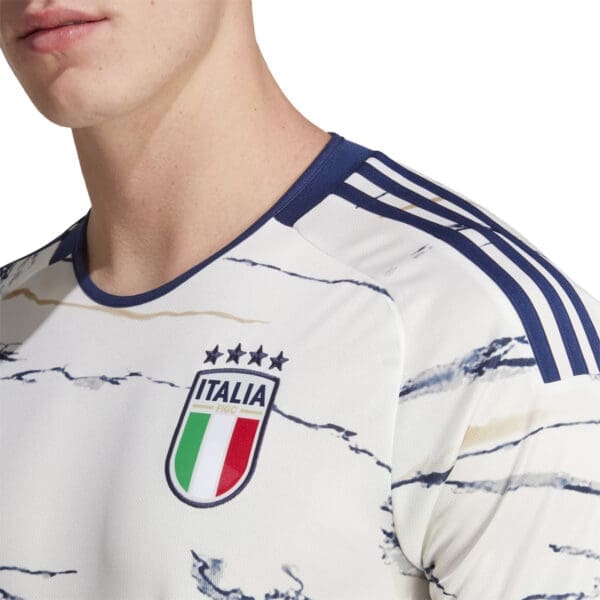 Italy soccer jersey with blue stripes