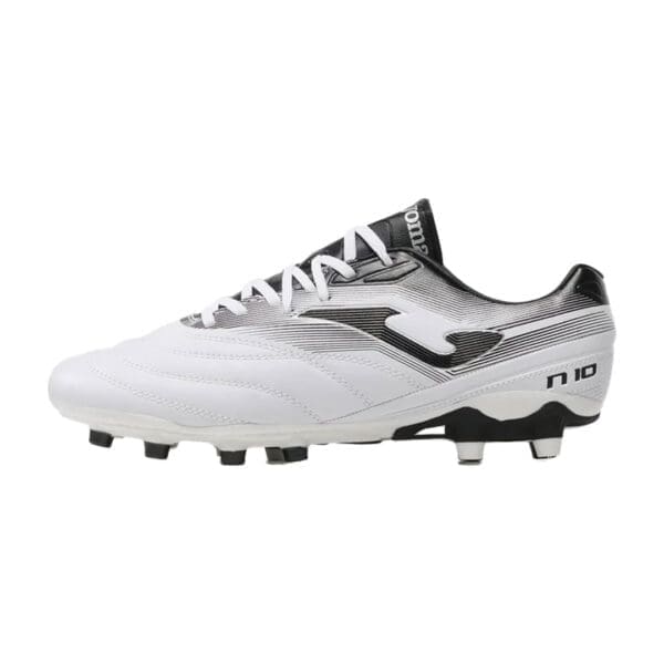 White and black soccer cleats.