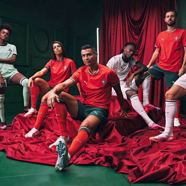 Portugal national football team in new kits.