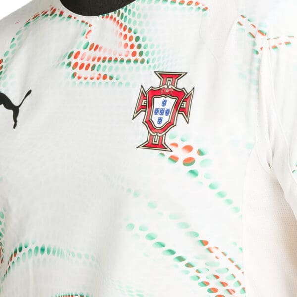 Portugal national team jersey detail.