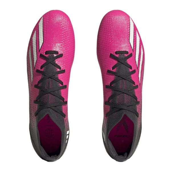 Pink Adidas X Speedportal football boots.