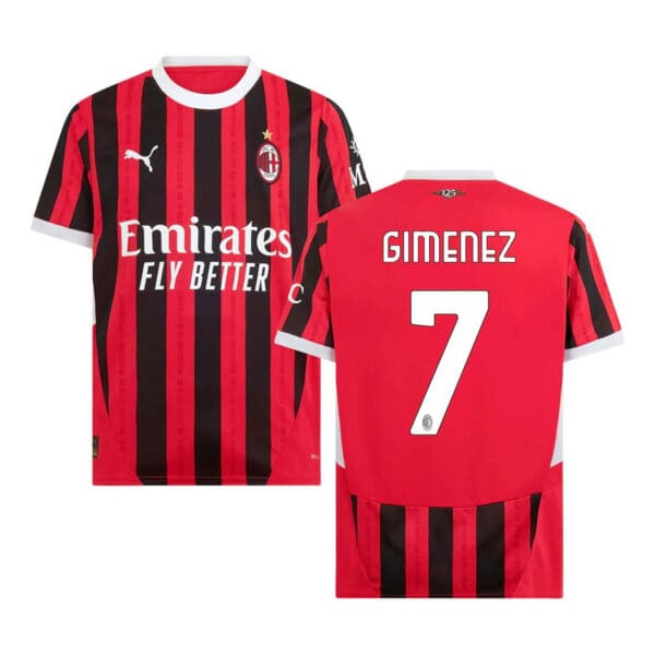 Puma AC Milan GIMENEZ #7 Men's Stadium Home Jersey 2024/25