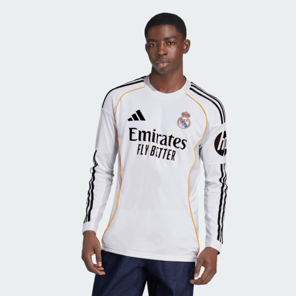 adidas Real Madrid Home Men's L/S Soccer Jersey 25/26 - Image 3