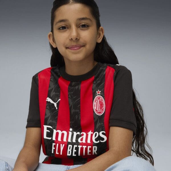 Puma AC Milan Home Youth Soccer Jersey 25/26 - Image 4