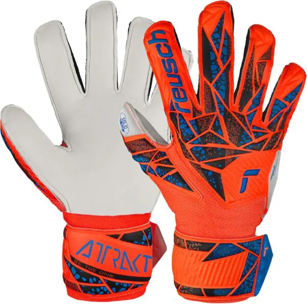 Reusch Attrakt Solid Finger Support Junior Goalkeeper Gloves