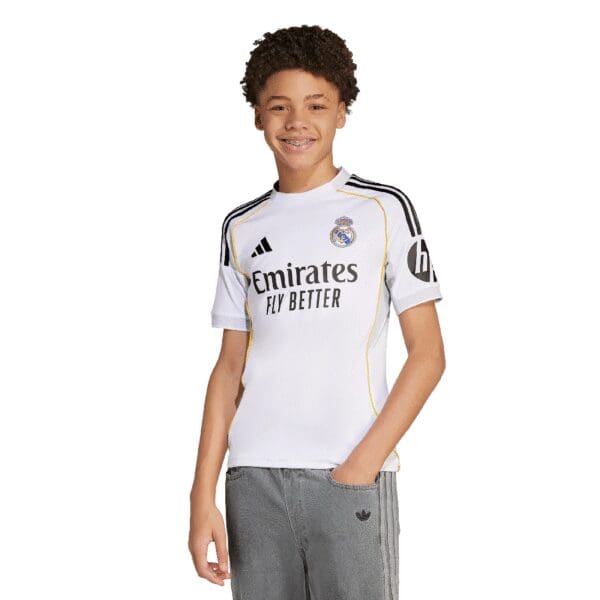 adidas Real Madrid Home Youth Soccer Jersey 25/26 - Image 5