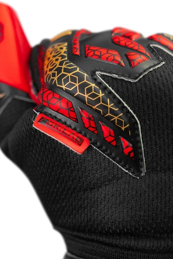 Reusch Attrakt Silver Goalkeeper Gloves, Black/Gold/Red - Image 7