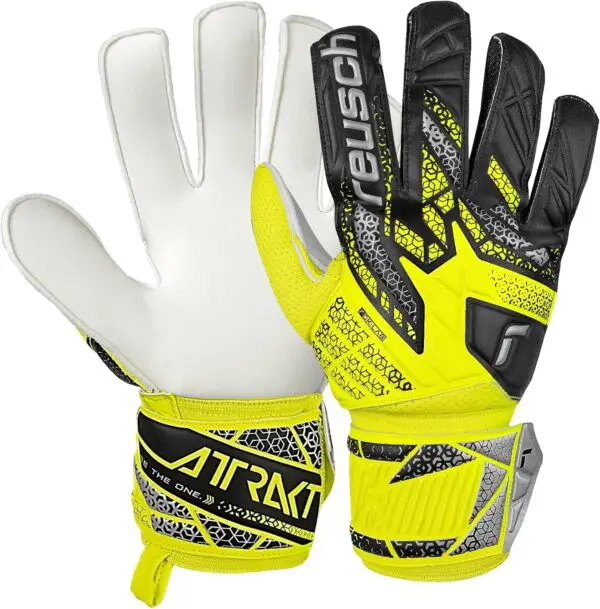 Reusch Attrakt Solid Finger Support Soccer Goalkeeper Gloves