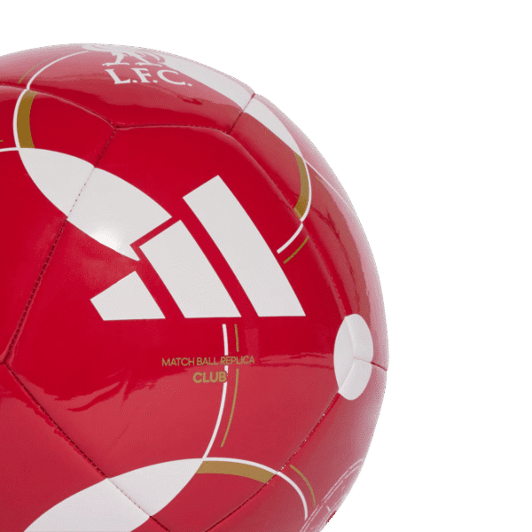 adidas Liverpool FC Home Soccer Ball Strawberry Red/White/Bold Gold Size 5 - Image 2