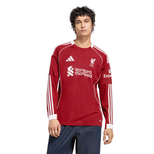 adidas Liverpool Home Men's L/S Soccer Jersey 25/26 - Image 4