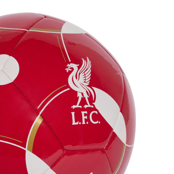 adidas Liverpool FC Home Soccer Ball Strawberry Red/White/Bold Gold Size 5 - Image 4