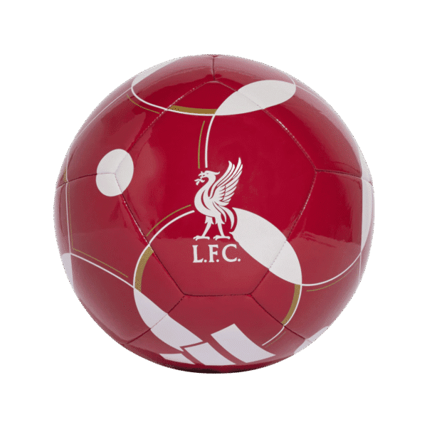 adidas Liverpool FC Home Soccer Ball Strawberry Red/White/Bold Gold Size 5 - Image 3