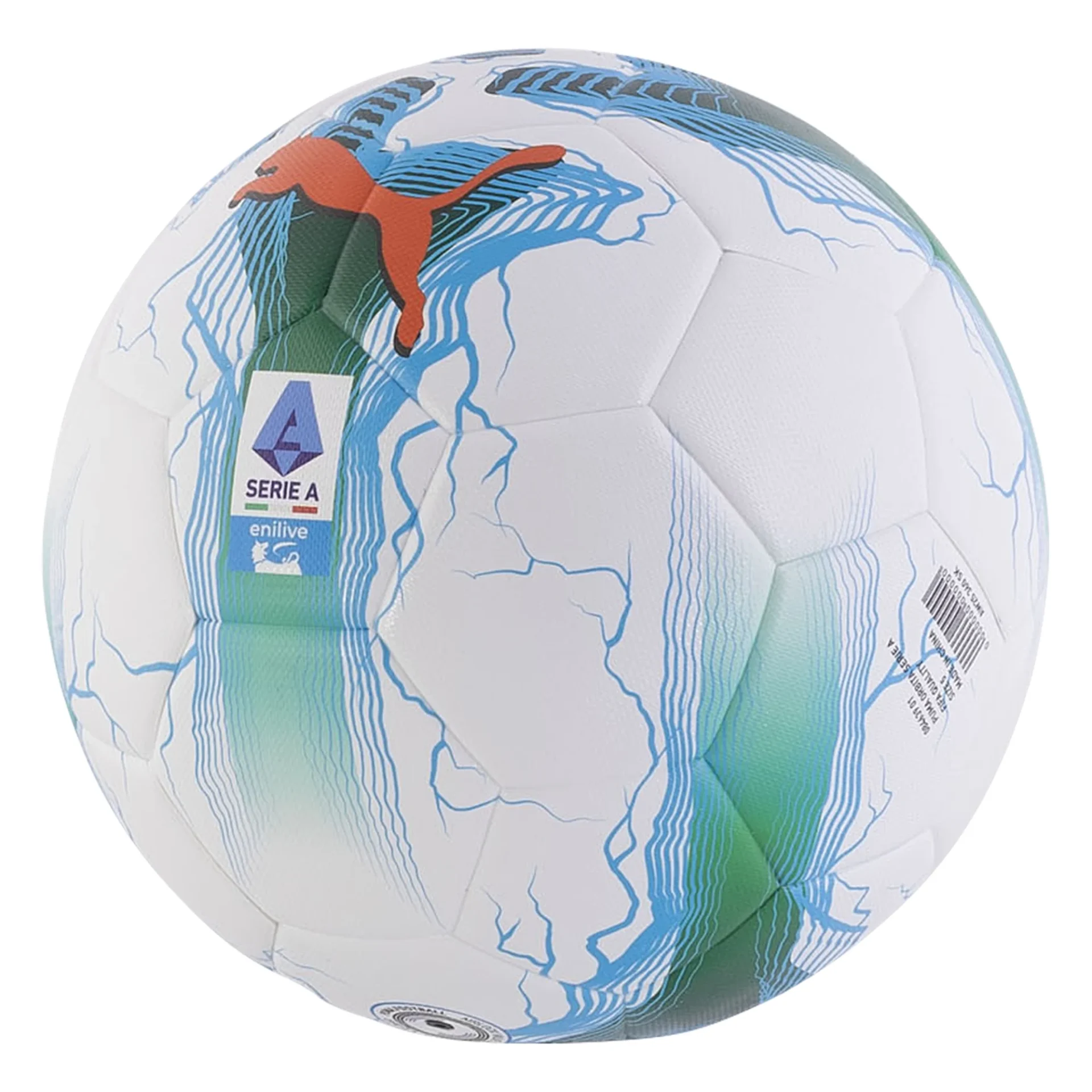Serie A Puma soccer ball with abstract design.