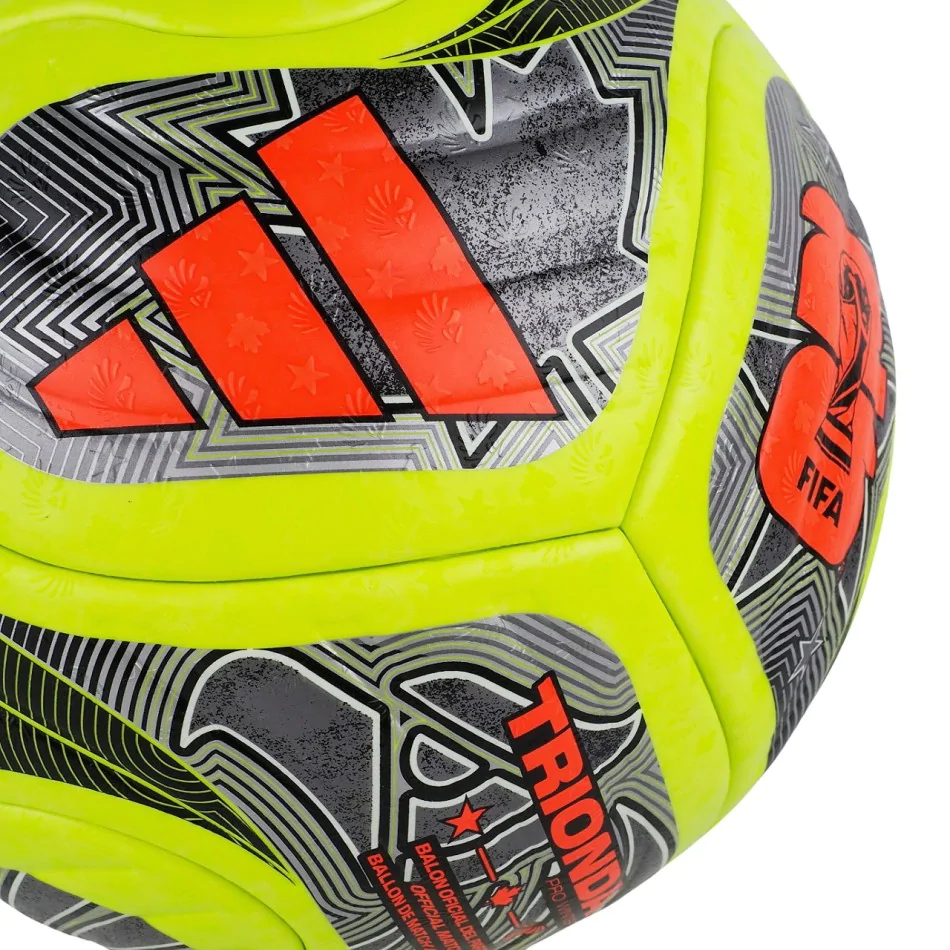 adidas FIFA World Cup 26 Trionda Pro Winter Match Soccer Ball -Lucid Lemon/Black/Silver Metallic - Image 4