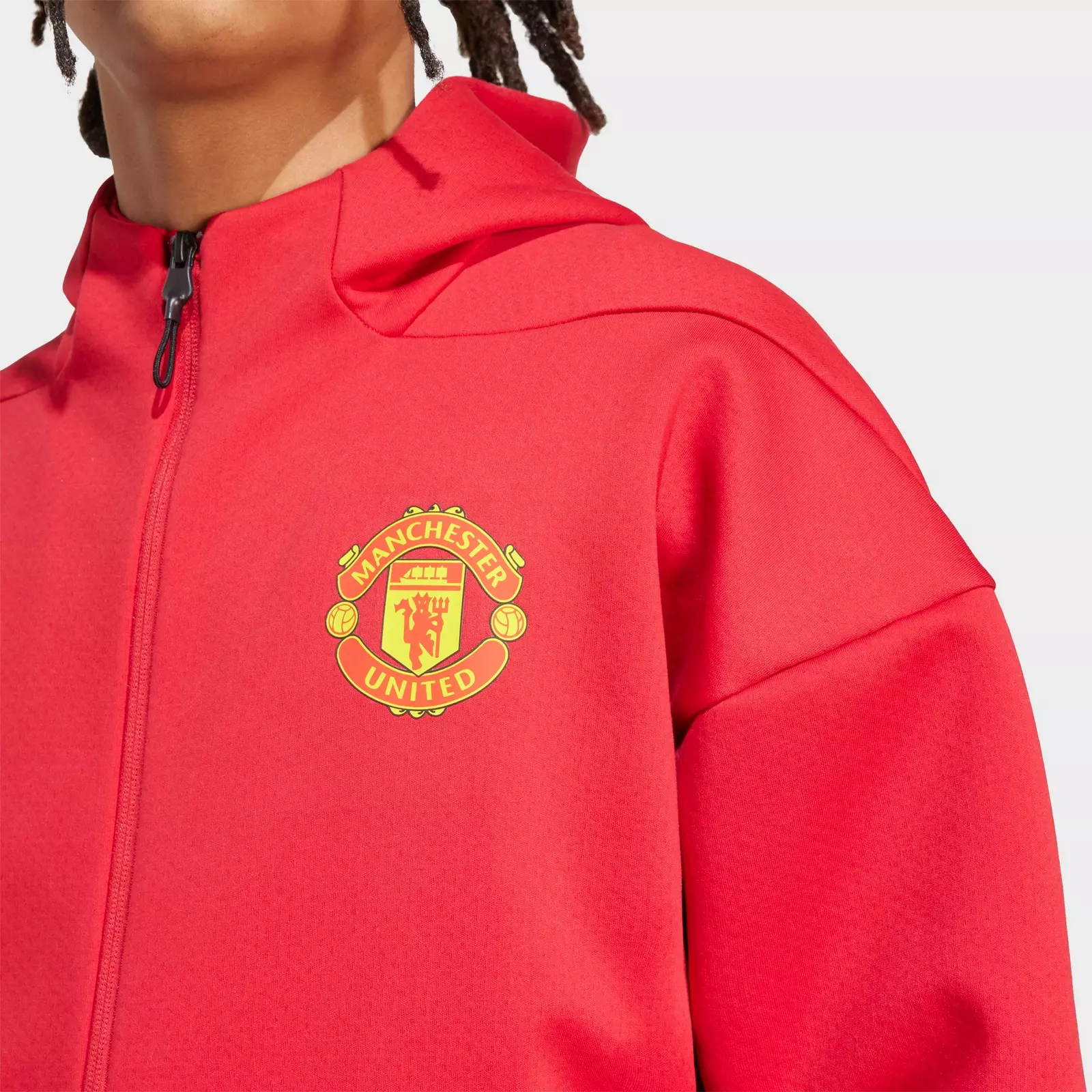 adidas Manchester United Z.N.E. Men's Anthem Jacket -2025/26-Red - Image 2