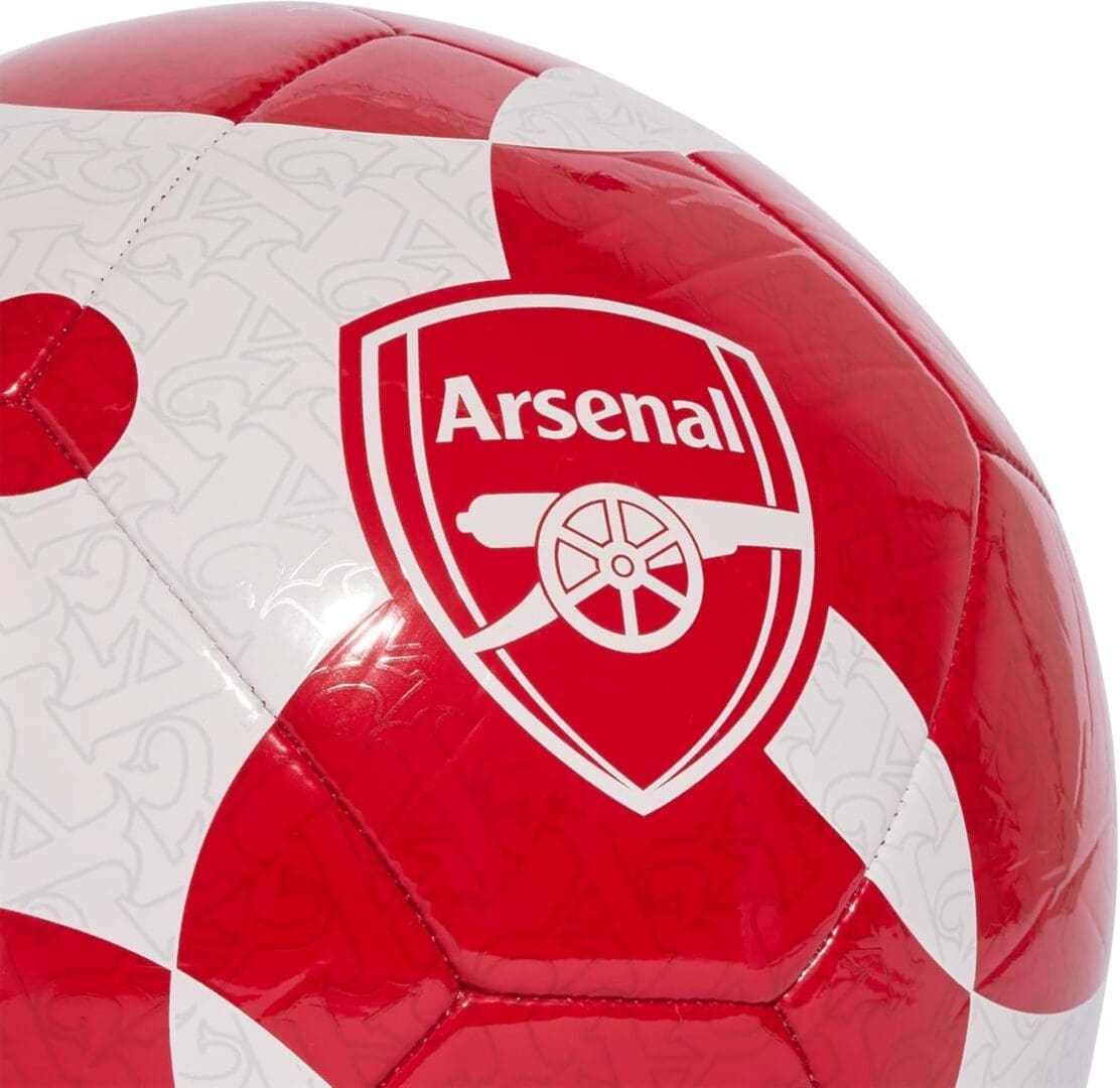 adidas Arsenal FC Home Club Soccer Ball, White/Better Scarlet/Team Power Red - Image 3