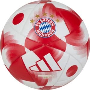 adidas FC Bayern Munich Home Mini Soccer Ball, White/Red/Gold Metallic