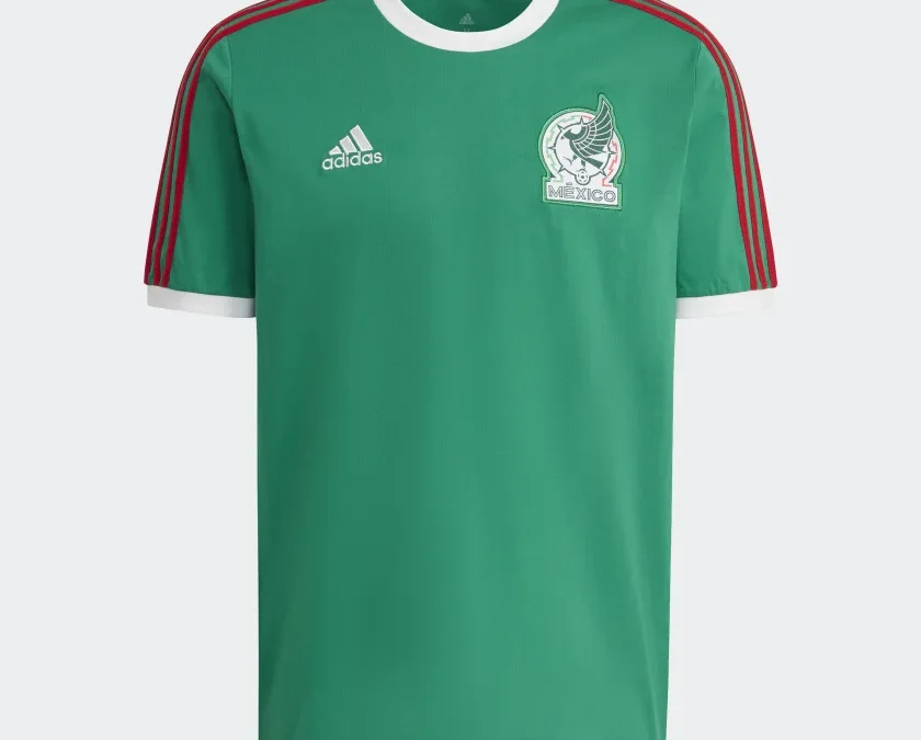 adidas Mexico Men’s DNA 3 Stripe T-Shirt 2022