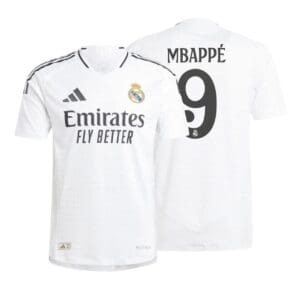 adidas Real Madrid "Mbappé #9" Men's Authentic Home Jersey 2024/25