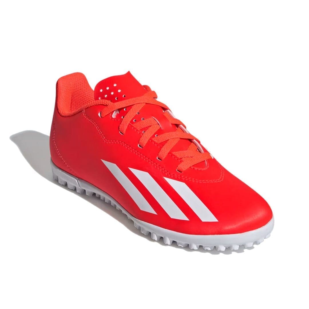 adidas Soccer X Crazyfast Club Youth Turf (Solar Red/White) - Image 2