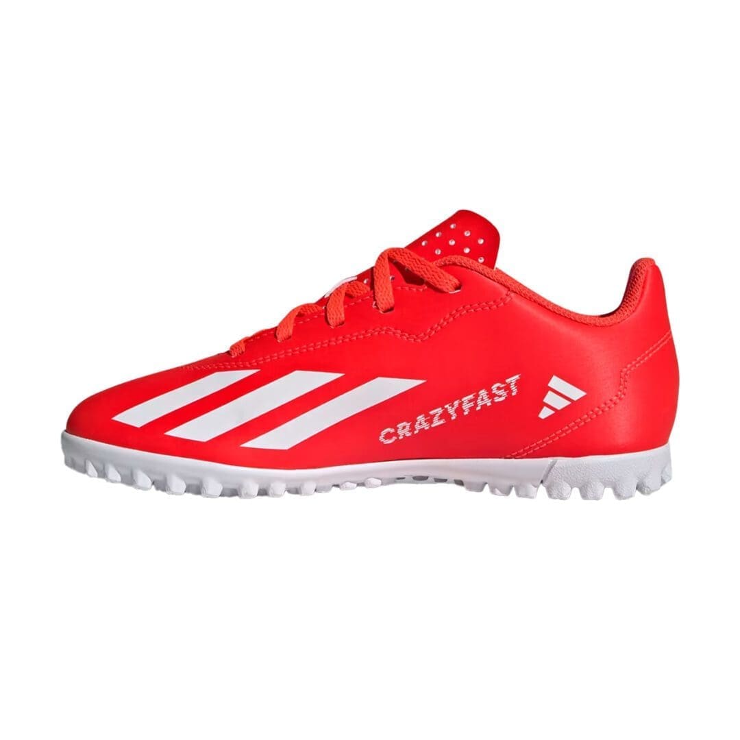 adidas Soccer X Crazyfast Club Youth Turf (Solar Red/White) - Image 3