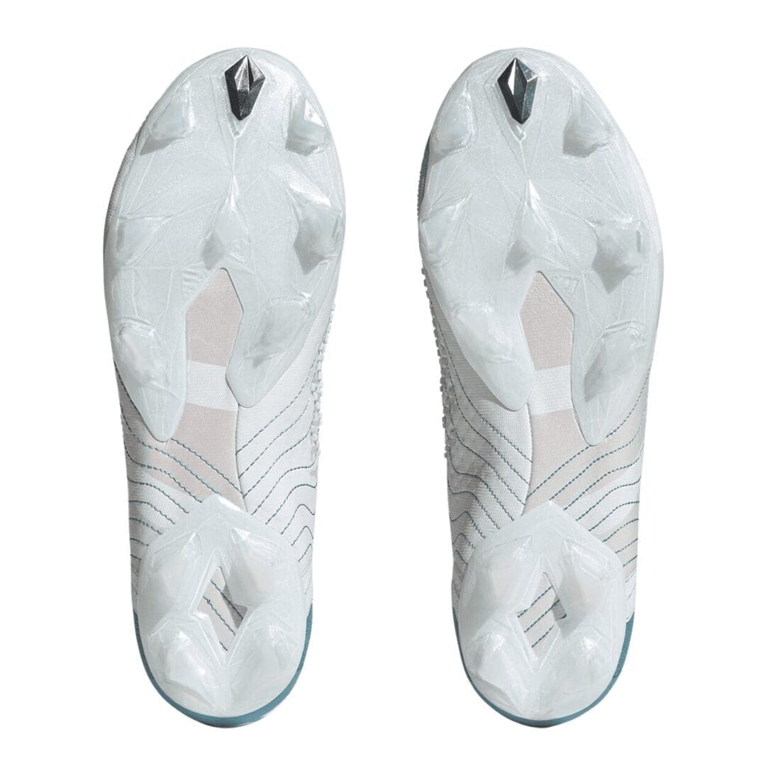 adidas Predator Accuracy.1 Firm Ground Cleats (White/Light Blue) - Image 7