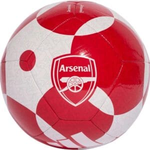 adidas Arsenal FC Home Club Soccer Ball, White/Better Scarlet/Team Power Red