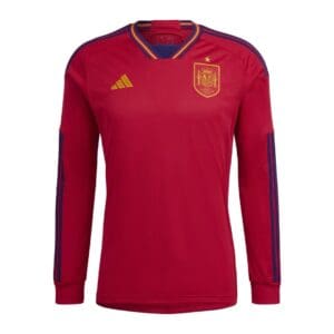 adidas Spain Men's Home Long Sleeve Jersey World Cup 2022