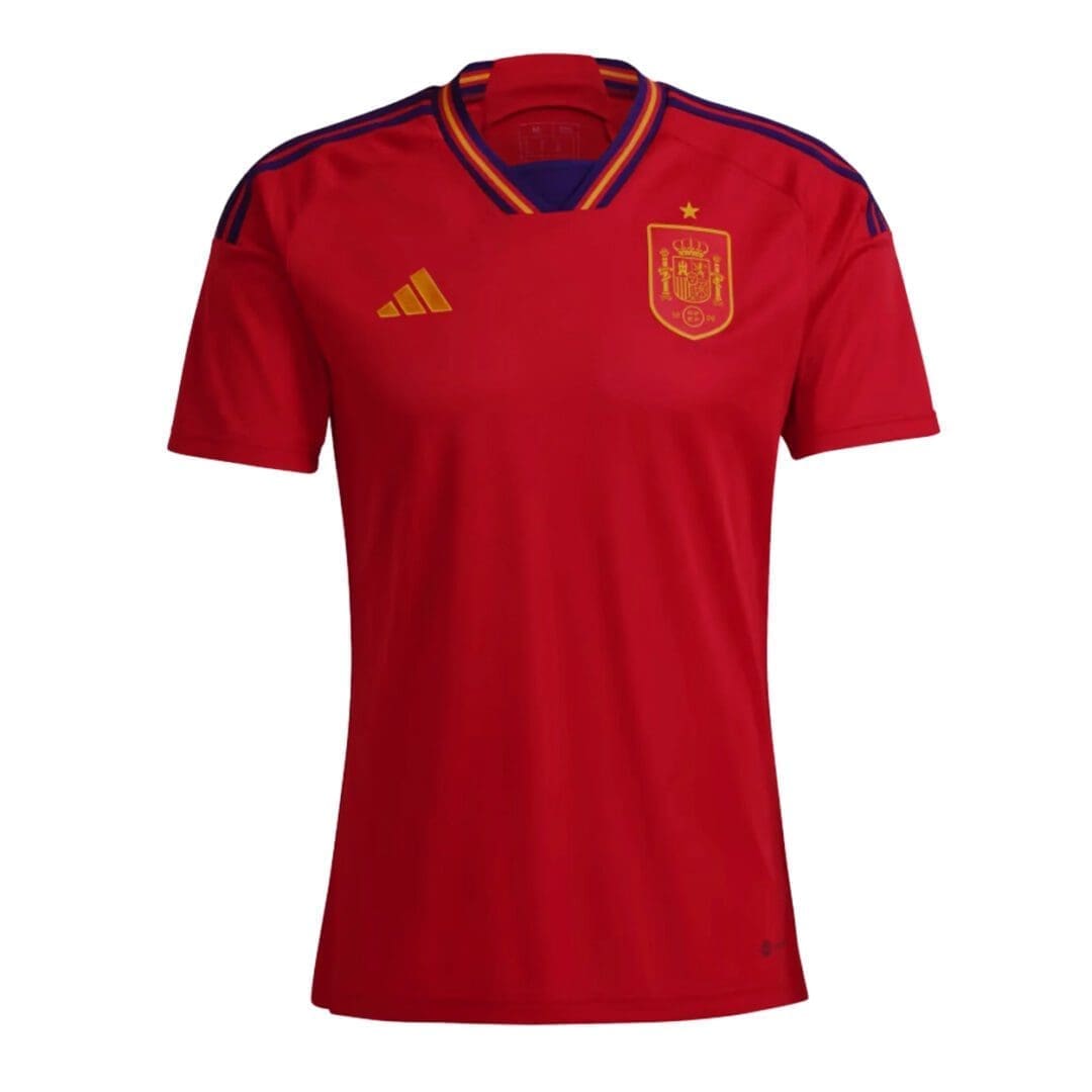 adidas Spain Men's Stadium Home Jersey World Cup 2022