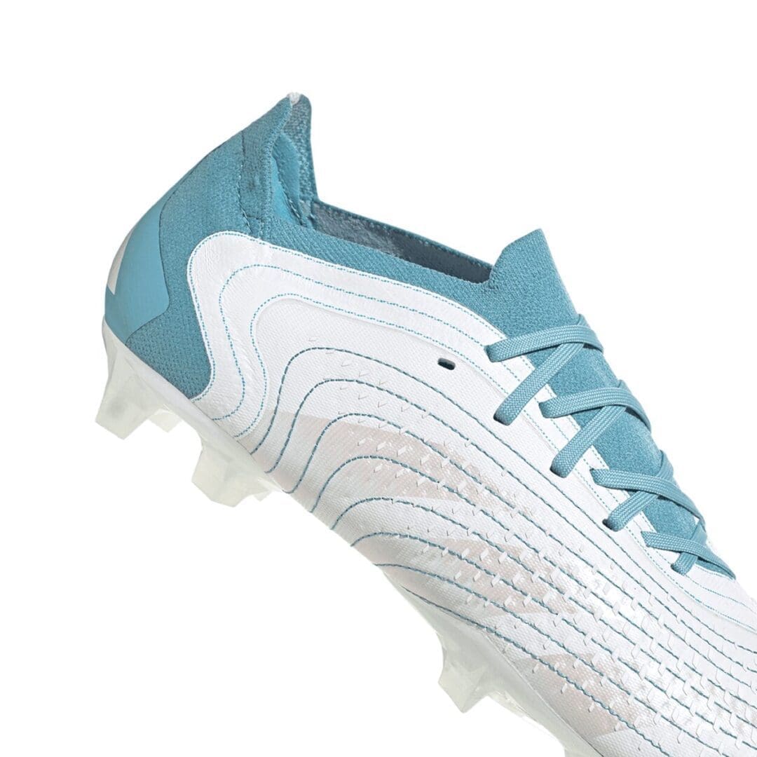 adidas Predator Accuracy.1 Firm Ground Cleats (White/Light Blue) - Image 6