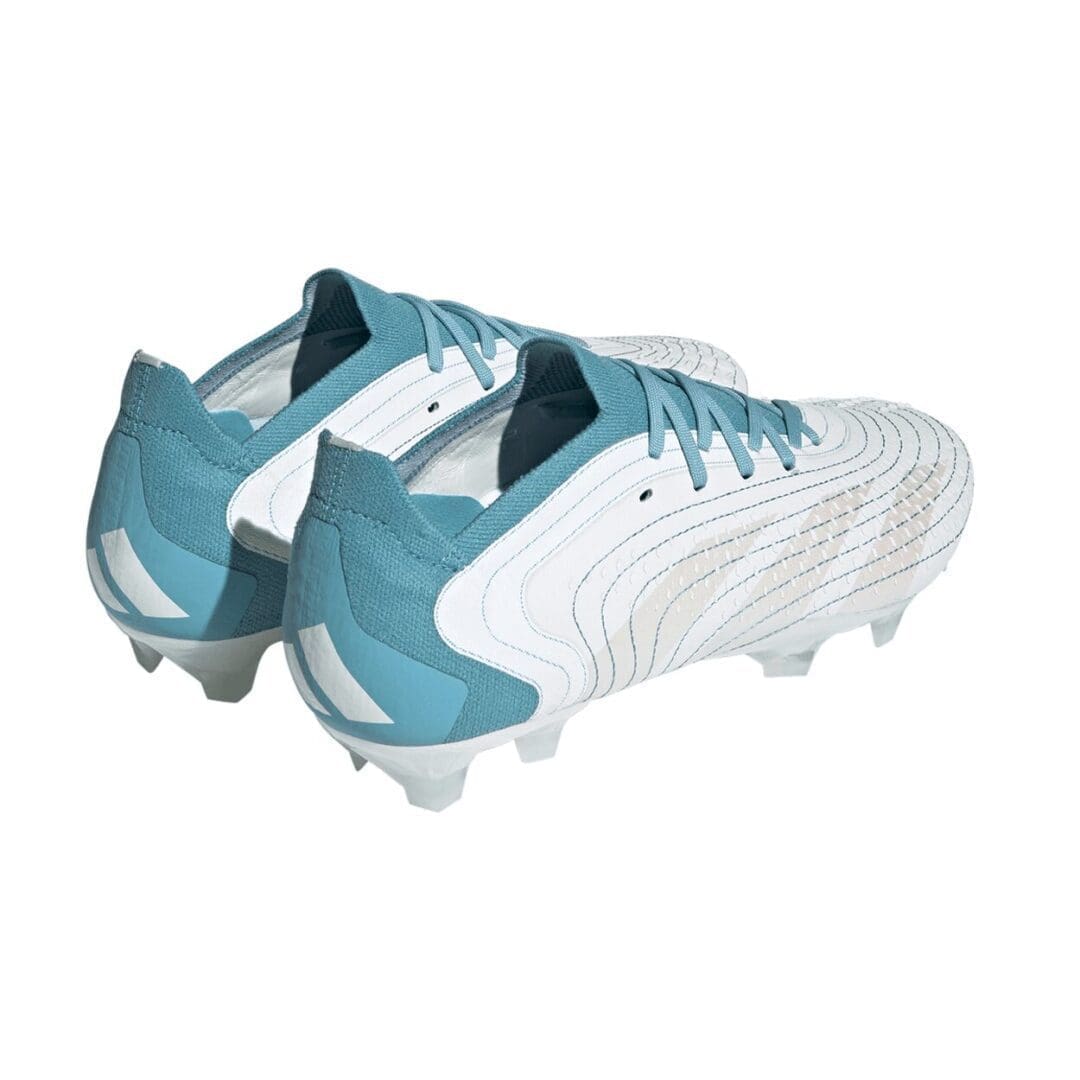 adidas Predator Accuracy.1 Firm Ground Cleats (White/Light Blue) - Image 4